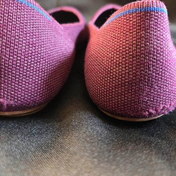 ROTHY'S The Merino Aubergine Purple Pointed Flat Shoes 8.5 - Picture 4 of 11